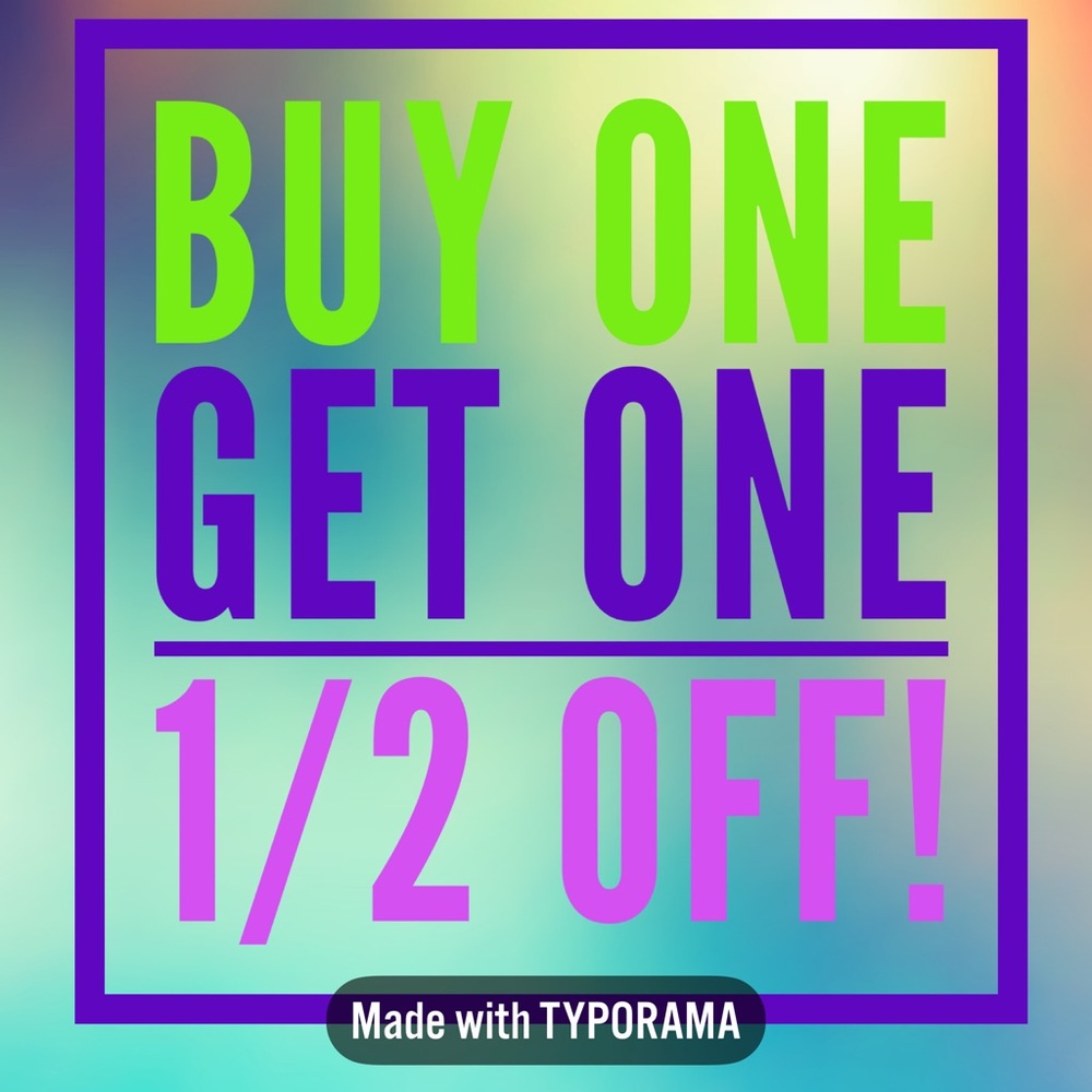 ‼️BOGO 1/2 OFF‼️